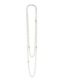Luna Pearl Necklace with Sterling Silver, 36"