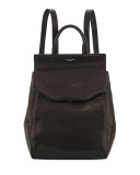 Pilot II Leather Backpack, Black