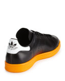 Stan Smith Leather Sneaker, Black/White/Orange