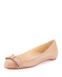 Ballalarina Spiked Bow Flat, Nude/Rose Gold