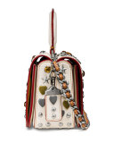 Dinky Double Studded Top-Handle Shoulder Bag, Cream