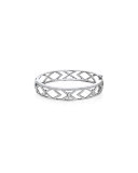 18k White Gold Diamond Deco Cutout Bangle