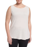 Zampillo Stretch Jersey Tank, Ice Beige, Plus Size