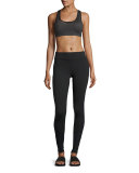 Glass Half Full Curved Long Leggings, Black