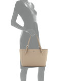 York Small Saffiano Leather Tote Bag, French Gray