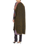 Floral-Vine Intarsia Knit Vest, Red/Purple