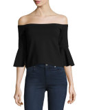 Jo Off-The-Shoulder Top, Black