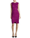 Corded Floral Lace Sheath Dress