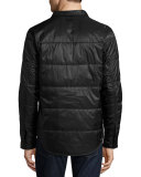 Harkstead Quilted Technical Shirt Jacket, Black