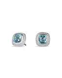 Albion Stud Earrings with Blue Topaz and Diamonds