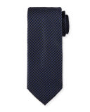Woven Mini-Houndstooth Silk Tie