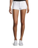 Joey Cutoff Denim Shorts, Optic White