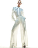 Linen Palazzo Trousers, White
