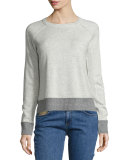 Charley Colorblock Pullover, Ivory Melange