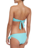 Textured Bandeau Swim Top, Sky