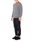 Nylon Drawstring Jogger Pants, Black