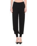 Mid-Rise Jogger Pants, Black