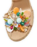 Cake Beaded Wedge Espadrille Sandal, Beach