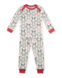 Butterfly Pajama Shirt & Pants, White/Black/Pink, Size 3-24 Months