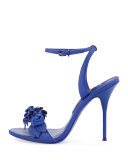Lilico Floral Leather Sandal, Royal