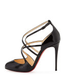 Soustelissimo Strappy Red Sole Pump, Black