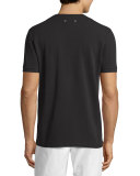 Pique Short-Sleeve Tee, Black