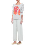 Wide-Leg Knit Pants