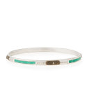 New World Glass Mosaic Bangle with Diamonds