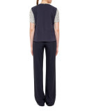 Marla Wide-Leg Pants, Navy