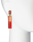Two-Tone Resin Drop Earrings, Berry