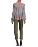 Coach Cuffed Twill Pants, Olive