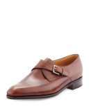 Ashill Single-Monk Leather Shoe, Brown