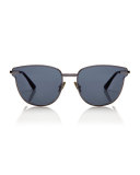 Pharaoh Square Monochromatic Sunglasses, Black