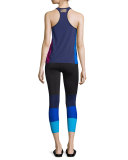 Colorblock Racer Sport Tank, Berry