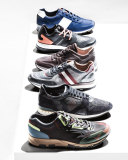 Leather & Nylon Running Sneaker