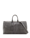 Speedy Crocodile Duffel Bag, Charcoal