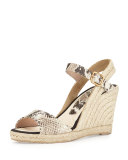 Ronda Espadrille Wedge Sandal, Roccia