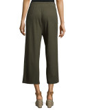 Hemp Twist Wide-Leg Cropped Pants 