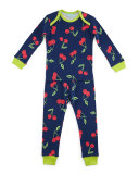 Cherry Pick Pajama Shirt & Pants, Navy, Size 2T-8
