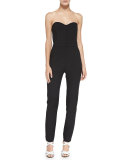 Strapless Ponte Bustier Jumpsuit