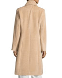 Round-Collar Alpaca/Wool Coat