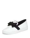 Val Runway Bow Skate Shoe, Optic White