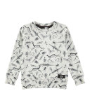 Mickay X-Ray Pullover Sweatshirt, White, Size 4-12