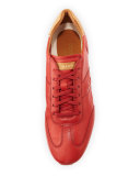 Trafton Grand.OS Vintage Leather Trainer, Red 