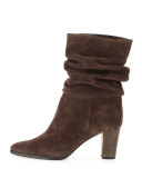 Knight Slouchy Suede Boot, Alaska Dark Brown