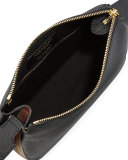 Helmsley Small Leather & House Check Crossbody Bag, Black