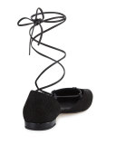 Gilligan Lace-Up d'Orsay Flat, Black