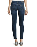 Halle Mid-Rise Skinny Jeans, Oceana Blue (Indigo)