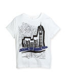 Big Ben Jersey Tee, Black/White, Size 4-14