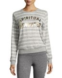 Collegiate Arch Metallic-Logo Sweatshirt